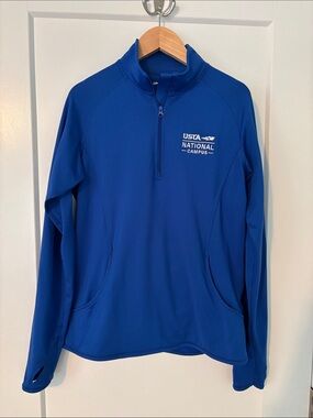 Sport-Tek USTA National Campus Blue Quarter-Zip Pullover, Size XS